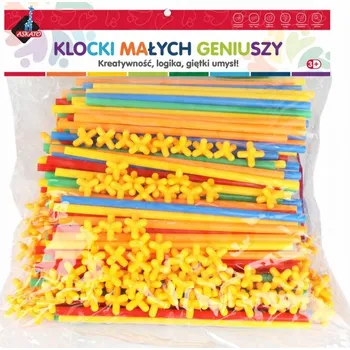 ostatní stavebnice Askato Stavebnice Malý génius - slámky, 300 dílků