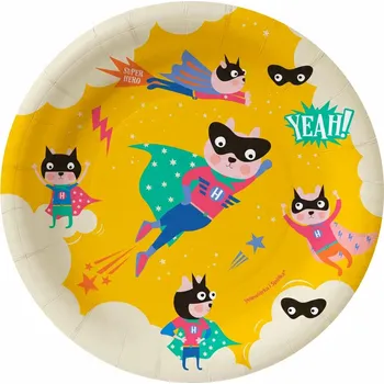 Jednorázové nádobí Talířky SuperHero, průměr 20 cm, 8 ks / Wiewiórka i Spółka