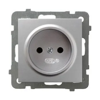 Elektrická zásuvka Elektrická Zásuvka Ospel stříbrná