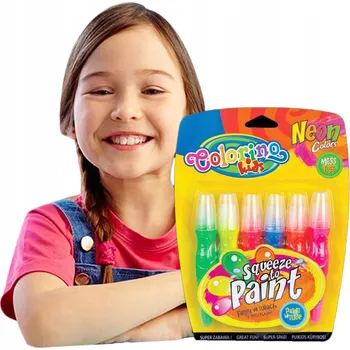 Vodová barva Neonové Barvy COLORINO na Malování pro Děti