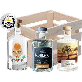 Pálenka Sada meruňkovice bednička 3x0,5L