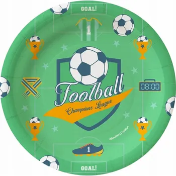 Jednorázové nádobí Fotbalové míče, průměr 20 cm, 8 ks / Wiewiórka i Spółka