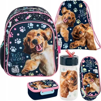 Městský batoh Jednokomorový Batoh Derform pro předškoláky pro dívky, modrý, vícebarevný