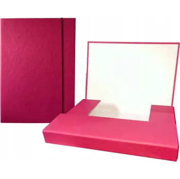 Desky s gumou A4 Delfin růžové - kancelářská složka, pořadač na dokumenty