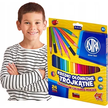 Pastelka Astra 312110003 trojúhelníkové Pastelky 24 barev + ořezávátko