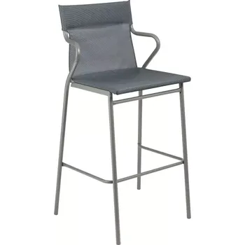 Profi venkovní vysoká židle s područkami HORIZON 2 ks šedý rám BatylineDUO šedá Storm