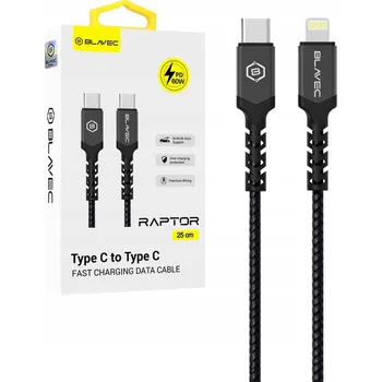 Datový kabel Kabel Blavec USB-C - USB-C 0,25 m černý