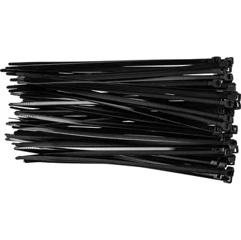 Organizace kabelů Topex Stahovací pásky 4,8 x 200 mm, černá 75 ks 44E978