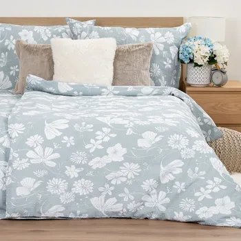 Povlečení 4Home Gentle Green zelené 140 x 200, 70 x 90 cm zipový uzávěr