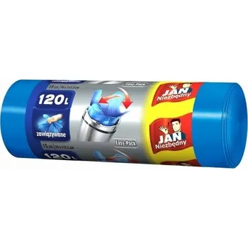 Pytle na odpadky Pytle na odpadky pro smíšený odpad Meva Easy-Pack modré pytle na odpadky se zavazováním, pytle na odpad, 120 l, 15 ks