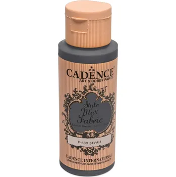 Speciální výtvarná barva Textilní barva Cadence Style Matt Fabric - černá, black / 50 ml