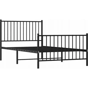 Postel Jednolůžková kovová postel VidaXL 100x190 cm černá