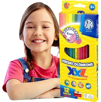 Pastelka Pastelky Astra 12 ks XXL, silné grafit , 4 mm