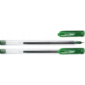 Plastová GELOVÁ PROPISKA s víčkem KLASICKÁ zelená FLEXI 12 Kusů