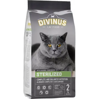 Krmivo pro kočku Suché Krmivo pro kočky Divinus Cat Sterilized pro kastrované kočky 2 kg