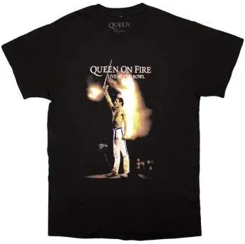 Merch Queen: Queen Unisex T-shirt: Live At The Bowl (black) (xx-large) XXL