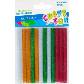 Tavná pistole NÁPLŇ do tavné pistole CRAFT WITH FUN tavné tyčinky s třpytkami