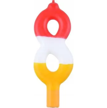 Dortová svíčka Narozeninová svíčka ČÍSLO 8 barevná dekorace na dort Party Time ARPEX