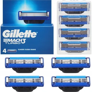 Příslušenství k holicímu strojku Gillette Mach 3 Turbo náhradní břity do holicího strojku 4 kusy