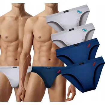 Slipy 4x Pánské slipy Atlantic 100% bavlna 4-BALENÍ sportovní a pohodlné MP-1159 M