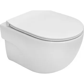 Klozet Závěsná WC mísa bez okraje (rimless) Roca Meridian-N Compacto s prkénkem