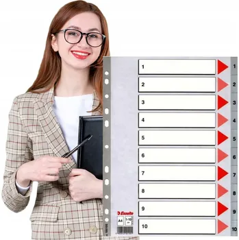 Plastové rozřazovače Esselte A4