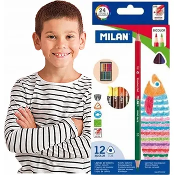 Pastelka OBOUSTRANNÉ Pastelky MILAN 24 barev. VÝDRŽNÉ