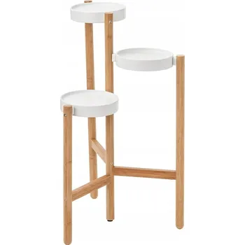 Květináč IKEA SATSUMAS Stojan na květináč bambus/bílý 78 cm