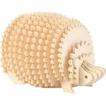 Dřevěná hračka Dřevěné 3D puzzle Ježek DIY skládačka z překližky Model zvířete k sestavení pro děti i dospělé Dekorace Dárkový kreativní set