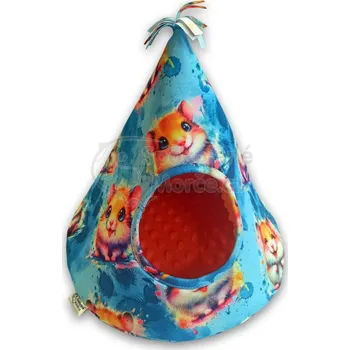 SpokojenéMorče.cz TeePee pelíšek "SpokojenéMorče" (Barva: morčata duhová)