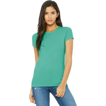Dámské tričko Bella + Canvas Dámské prodloužené tričko Bella + Canvas Favorite Tyrkysová XL