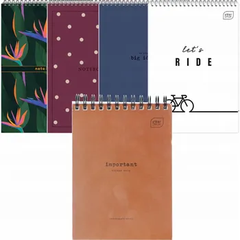 Kostkovaný sešit A6 Notes se spirálou, měkká obálka, moderní design, Interdruk, 100 listů