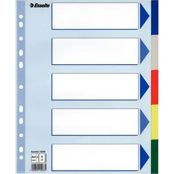 Papírové a plastové rozřazovače Esselte A4