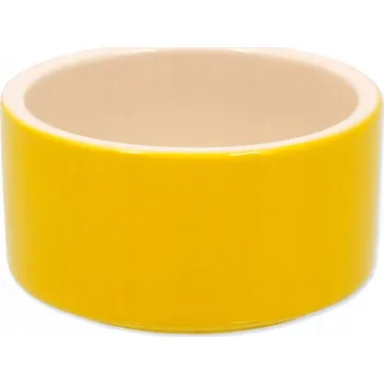 miska pro malé zvíře KERAMICKÁ MISKA PRO HLODAVCE KRÁLÍKY ŽLUTÁ 10CM
