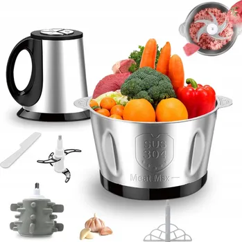 Kuchyňský mlýnek 5L ELEKTRICKÝ KUCHYŇSKÝ SEKÁČEK 500W STROJEK NA MASO A CIBULI
