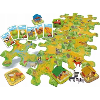 Desková hra Edukační a kreativní desková hra pro kluky i holky – zábava pro celou rodinu. Společenská hra Farma s barevnými dílky. Hra Tactic