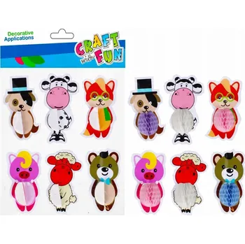kreativní sada Zvířátka harmoniky, barevná pro děti CRAFT WITH FUN ozdoby