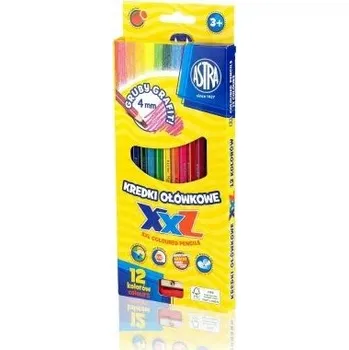 Pastelka Pastelky Astra 12 ks XXL, silné grafit , 4 mm