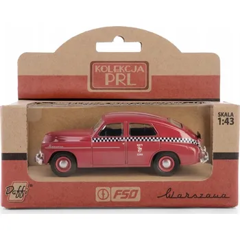autíčko Varšava M20 TAXI bordó 1:43 malý KOVOVÝ model auta DAFFI KOLEKCE PRL