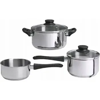 Hrnec IKEA ANNONS Sada hrnců 3 ks nerezová ocel