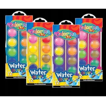 Vodová barva Akvarelové Barvy Pro Děti Colorino Kids 12 Barev