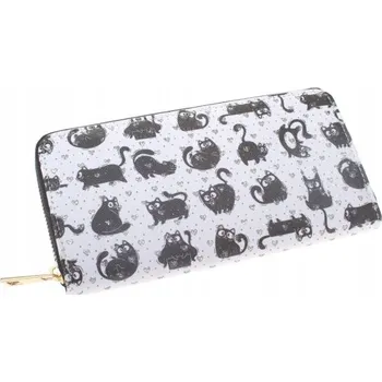 Dámská peněženka na zip s motivem koček – dárek k narozeninám