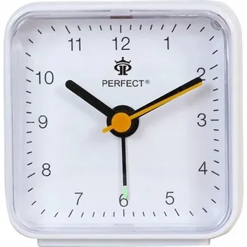Budík Křemenný budík PERFECT 06701 HODINY S ALARMEM tichý chod