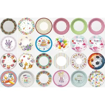 Jednorázové nádobí TALÍŘ Jednorázový Papírový na Gril Párty Narozeniny
