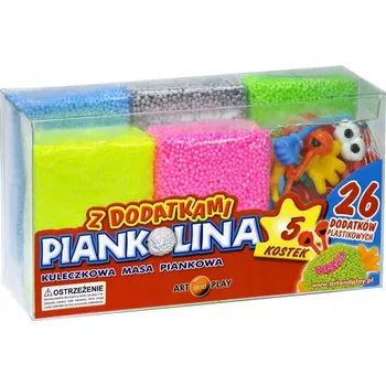 Modelovací hmota Pěnová Plastelína 5 kostek Modelovací Hmota s doplňky Zábava na velmi dlouhou dobu ANP