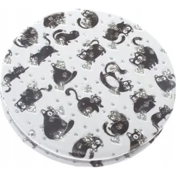 Kosmetické zrcátko Otevírací kosmetické zrcátko malé kočka, oboustranné