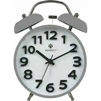 Budík Budík quartzový PERFECT 11502 HLASITÝ ALARM, PODSVÍCENÍ, PLYNULÝ CHOD