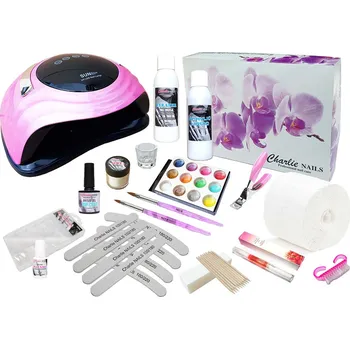 Startovací sada na Akrylové nehty XXL168W růžová perleť na tipy