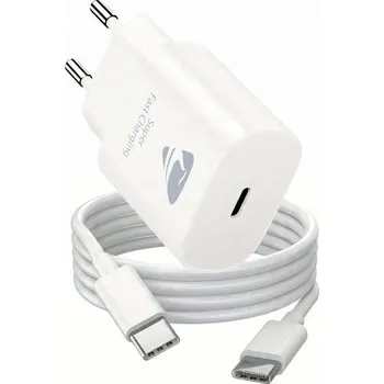RYCHLÁ SÍŤOVÁ NABÍJEČKA USB C 25W PRO TELEFON SMARTPHONE S KABELEM 1M 60W