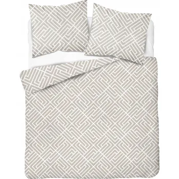 Povlečení Bavlněné Povlečení 220x200cm Mozaika geometrický vzor béžová